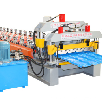 QIANJIN 740/802 High Speed color steel  Glazed Tile Double Layer roofing sheet Roll Forming Machine